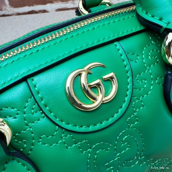 Firstbag ru top leather matelassé GG handle bag GUCCI 0814